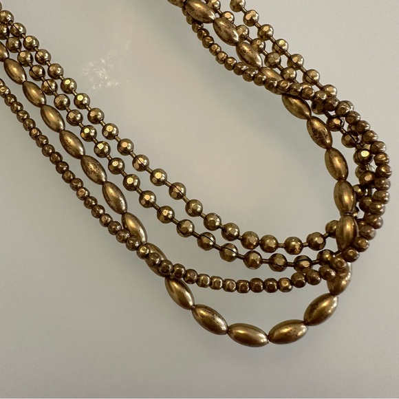 Lucky Brand | Gold-Tone Multi-Strand Bead Chain Long Necklace - Picture 11 of 16
